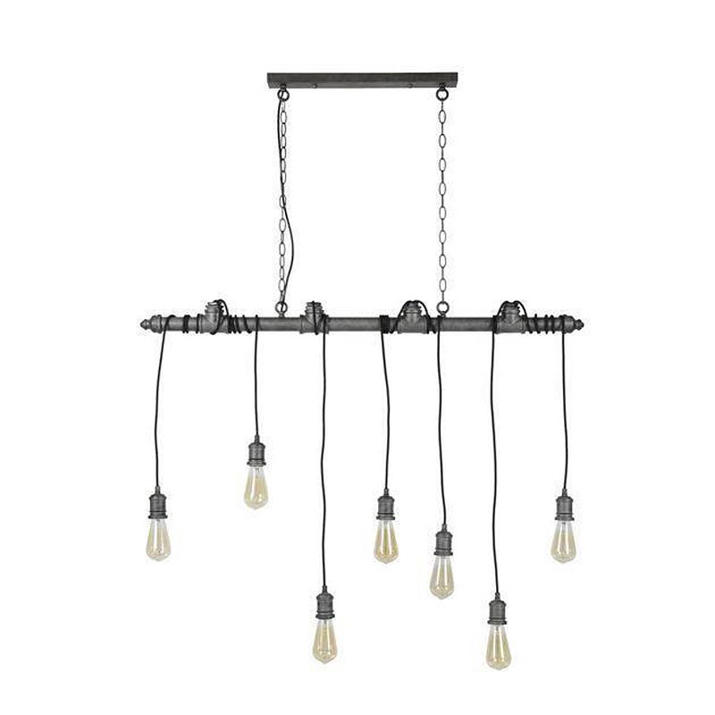 Foto van Dimehouse hanglamp industrieel loua - oud zilver - 7-lichts