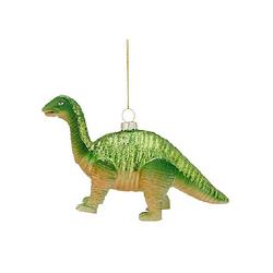 Foto van 1x kersthanger figuurtjes glazen dinosaurus groen 16 cm - kersthangers