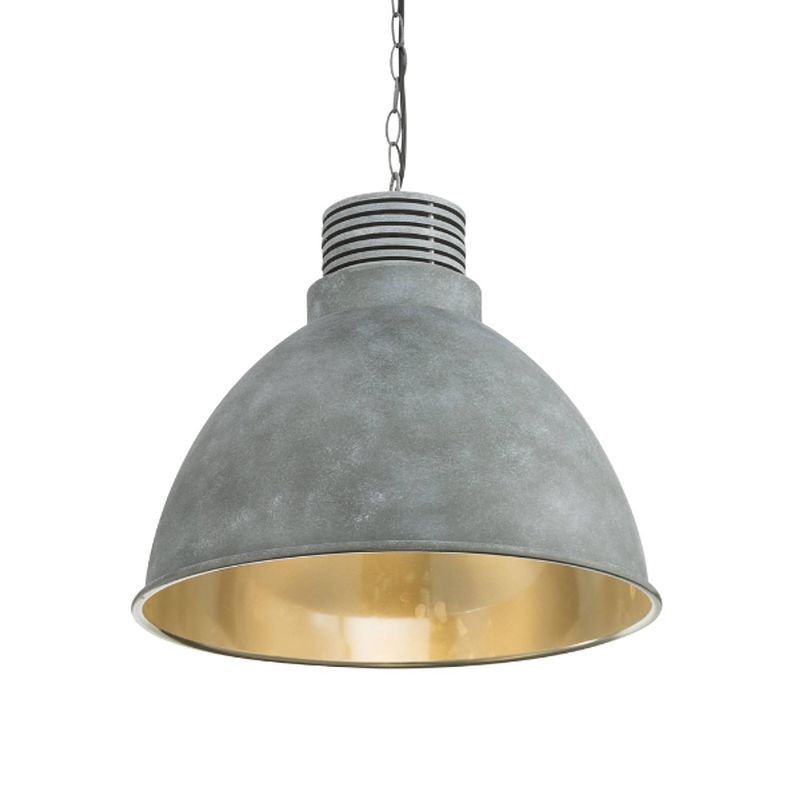 Foto van Moderne hanglamp tagabo - l:47cm - e27 - aluminium - grijs