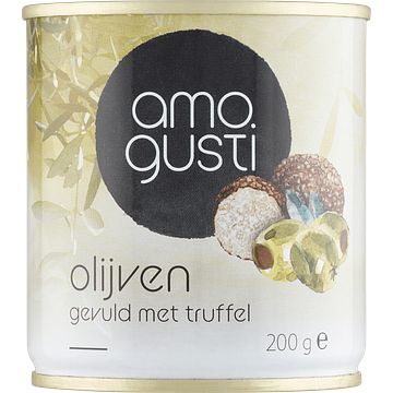 Foto van Amogusti olijven gevuld met truffel 200g bij jumbo