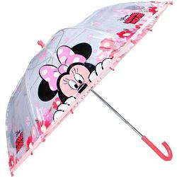 Foto van Disney paraplu minnie mouse 73 cm pvc/aluminium roze/transparant