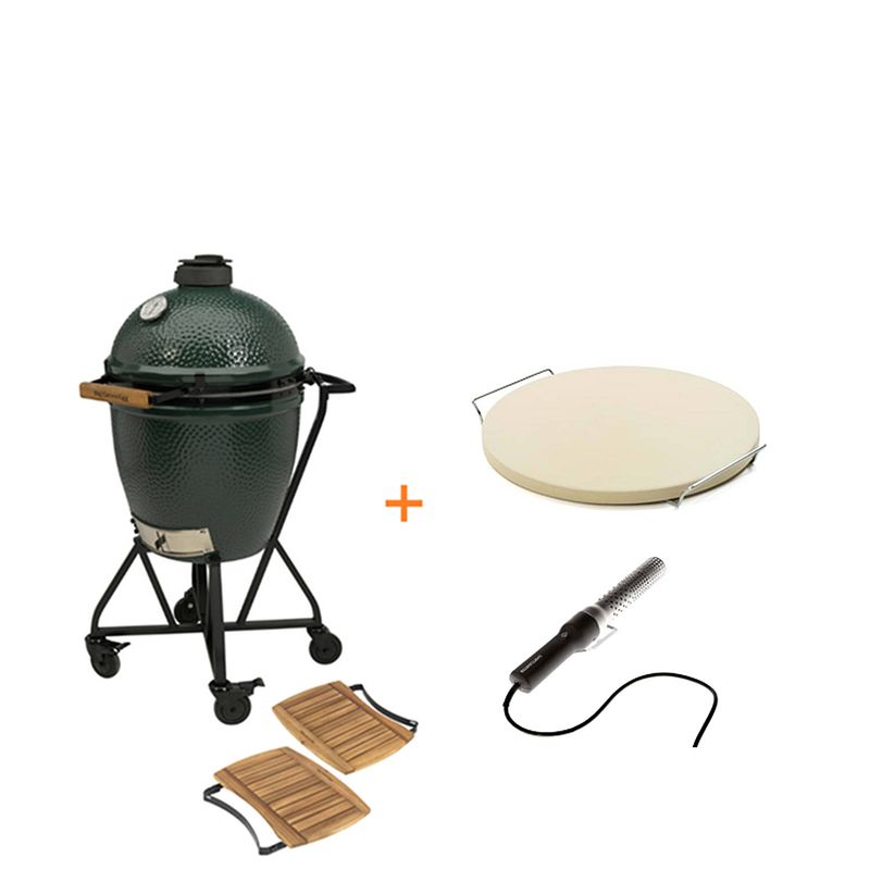 Foto van Big green egg large met integgrated nest & handler en zijtafels