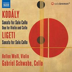 Foto van Zoltan kodaly: sonata for solo celloduo for violin - cd (0747313420278)