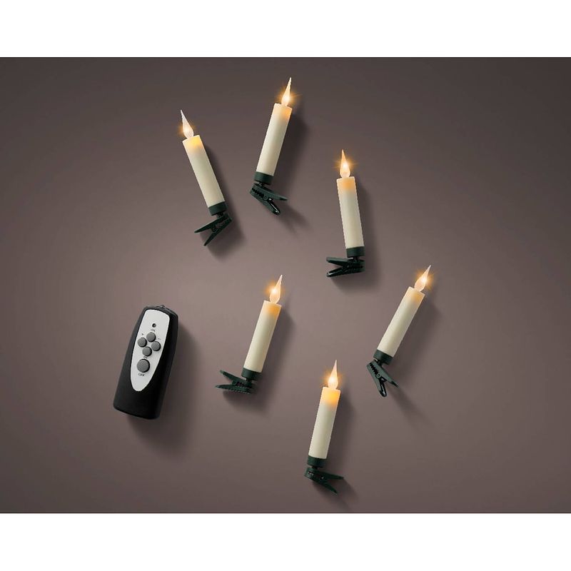 Foto van Lumineo - led candle d1.5h10.2 cm3l creme 10st kerstverlichting