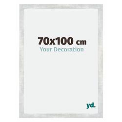 Foto van Fotolijst 70x100cm zilver glanzend vintage mdf mura