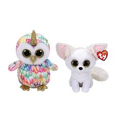 Foto van Ty - knuffel - beanie boo's - enchanted owl & phoenix fox