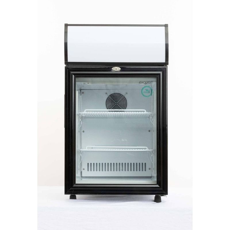 Foto van Exquisit eldc50.1 - horeca koelkast - met lichtbak - 50 liter - wit/zwart