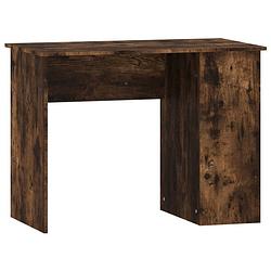 Foto van The living store bureau - bureau - 100 x 55 x 75 cm - gerookt eiken hout