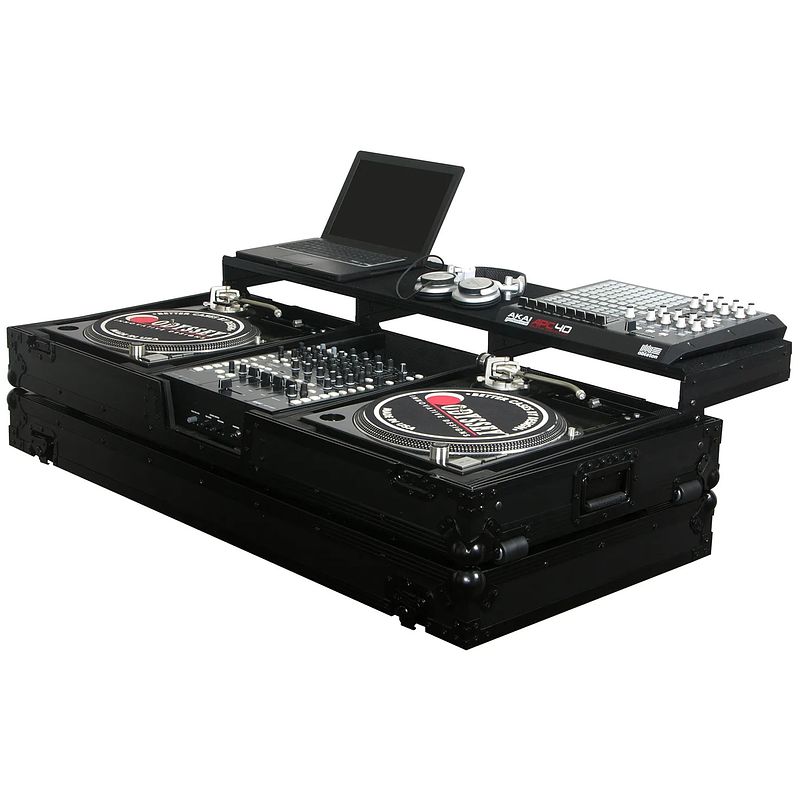 Foto van Odyssey fzgspbm12wbl case voor 1x12" mixer + 2x battle position draaitafel zwart