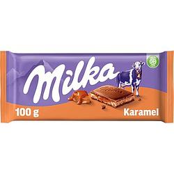 Foto van Milka chocolade reep karamel 100g bij jumbo