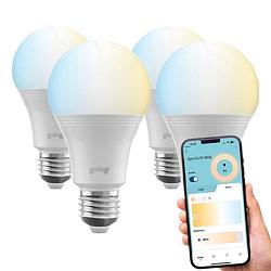 Foto van Gologi slimme e27 bulb lamp - smart wifi - led - dimbaar - cct - mobiele app - sfeerverlichting - 800 lumen - 4 stuks