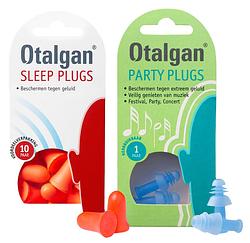 Foto van Otalgan party plugs oordoppen set - sleep plugs oordopjes voordeelpak en party plugs oordopjes