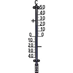 Foto van Zwarte binnen/buiten thermometer 41 cm - buitenthermometers