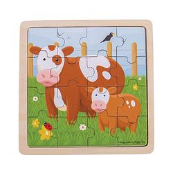 Foto van Bigjigs cow & calf puzzle