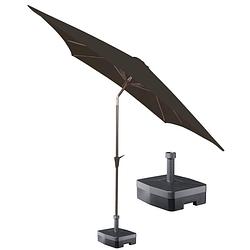 Foto van Kopu® vierkante parasol altea 230x230 cm met voet - antraciet