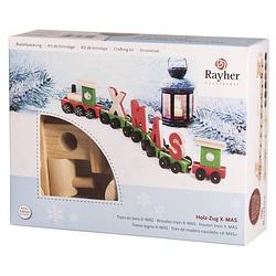 Foto van Knutselset houten kersttrein - hobbypakket