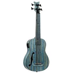 Foto van Ortega ruswb-ub bamboo series short scale uke bass stonewashed e/a bas ukelele met gigbag