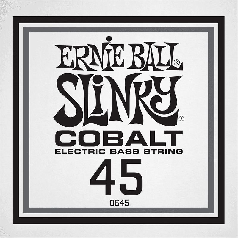 Foto van Ernie ball 0645 slinky cobalt electric bass string losse snaar voor elektrische basgitaar (.045)