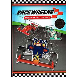 Foto van Rebo productions stickerboek racewagens junior papier 25-delig