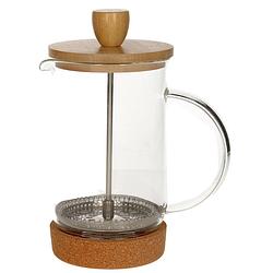 Foto van Cafetiere french press koffiezetter bamboe 350 ml - cafetiere