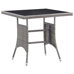 Foto van Vidaxl tuintafel 80x80x74 cm poly rattan antraciet