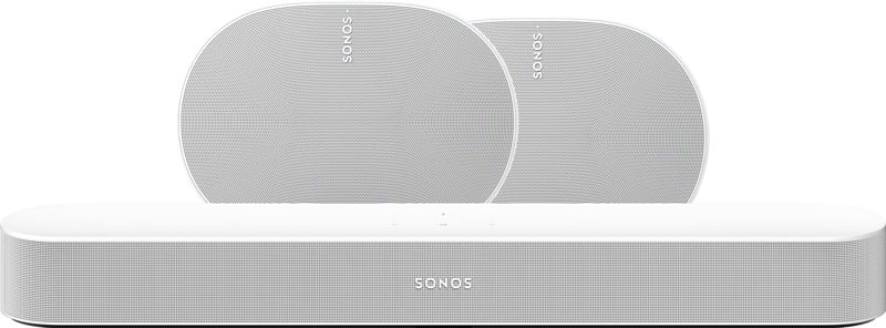 Foto van Sonos beam gen2 wit + 2x era 300 wit