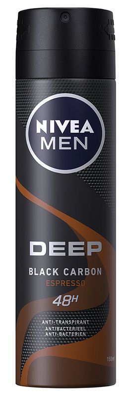 Foto van Nivea men deep black carbon espresso 48h antitranspirant 150ml bij jumbo