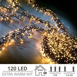 Foto van Kerstverlichting - kerstboomverlichting - kerstversiering - kerst - 120 led's - 9 meter - extra warm wit