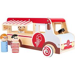 Foto van Small foot ijscowagen xl hout jongens 30 cm wit/rood 4-delig