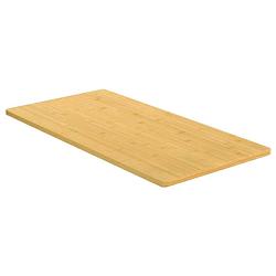 Foto van The living store bamboe tafelblad - 50x100x1.5 cm - duurzaam en veelzijdig - afgeronde randen - eenvoudig schoon te