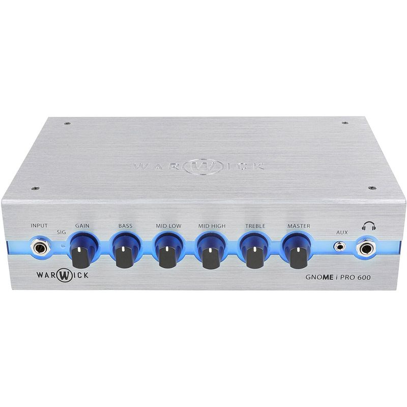 Foto van Warwick gnome i pro 600 watt pocket bass amp head met usb interface