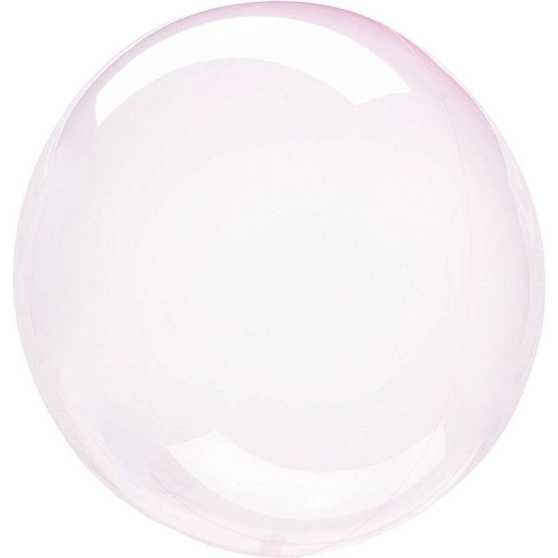 Foto van Anagram folieballon clearz crystal clear 46 cm transparant roze