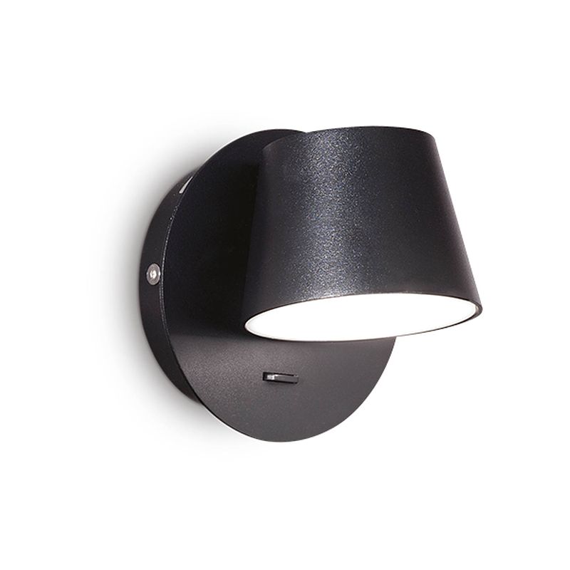 Foto van Ideal lux - gim - wandlamp - aluminium - led - zwart