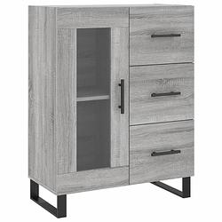 Foto van Vidaxl dressoir 69,5x34x90 cm bewerkt hout grijs sonoma eikenkleurig