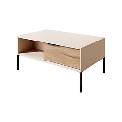 Foto van Meubella salontafel ramirez - beige - eiken - 97 cm