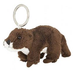 Foto van Pluche otter knuffel bruin sleutelhanger 10 cm speelgoed - knuffel sleutelhangers