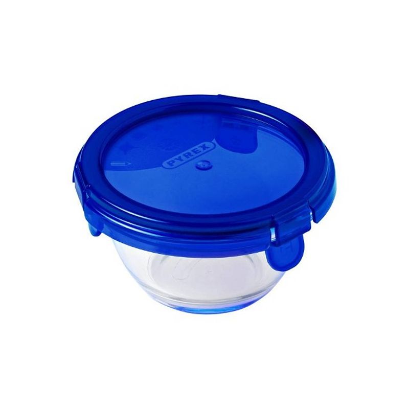 Foto van Pyrex - cook & go ronde schaal met deksel - set van 5 stuks - blauw - pyrex