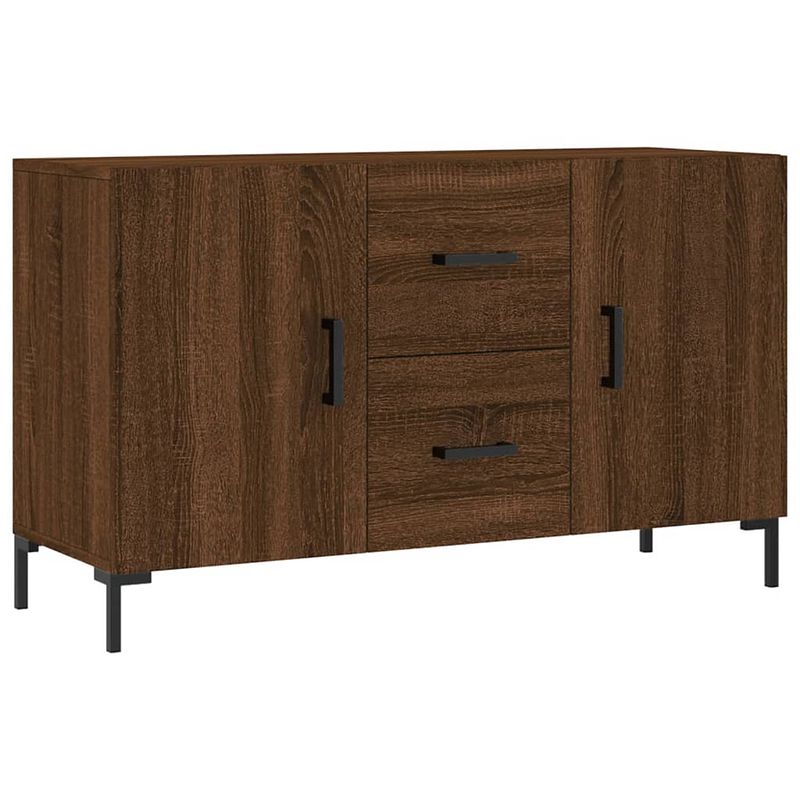 Foto van Infiori dressoir 100x36x60 cm bewerkt hout bruineikenkleurig