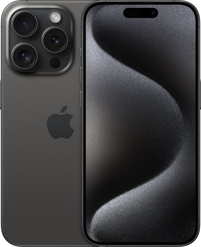 Foto van Apple iphone 15 pro 128gb black titanium