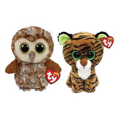 Foto van Ty - knuffel - beanie boo's - percy owl & tiggy tiger