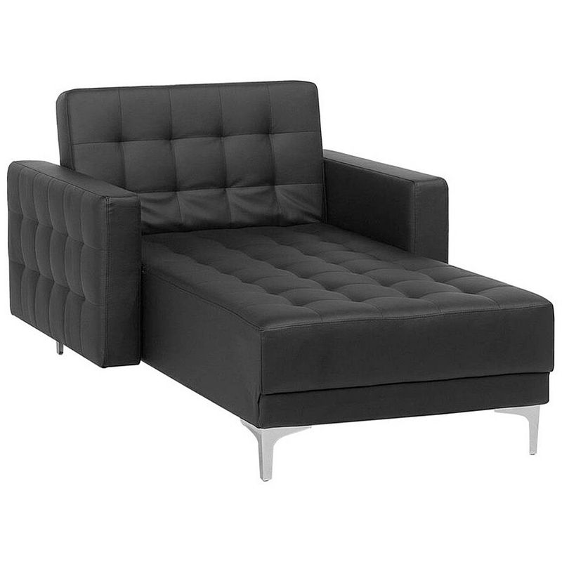 Foto van Beliani aberdeen - chaise longue-zwart-polyester