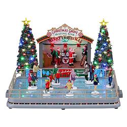 Foto van Lemax - 'schristmas grove skating rink's - verlichte attractie met animatie, muziek - inclusief adapter