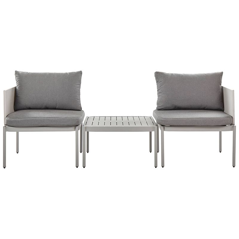 Foto van Beliani terracina - loungeset-grijs-aluminium