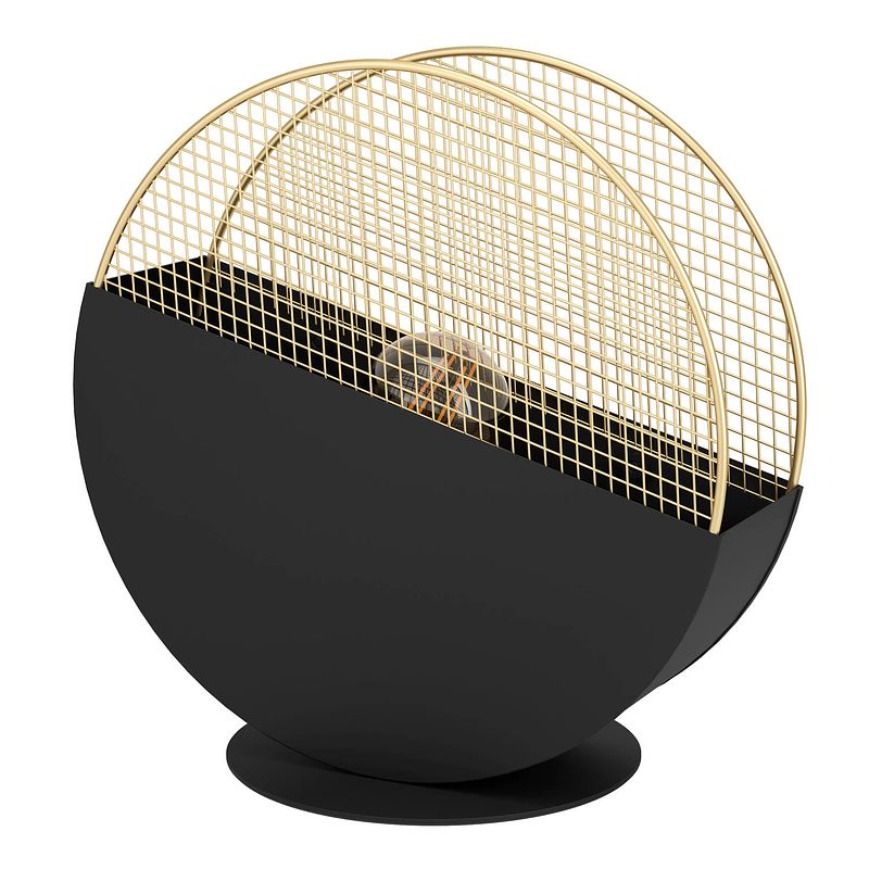 Foto van Eglo mumbles tafellamp - e27 - 28,5 cm - zwart/goud