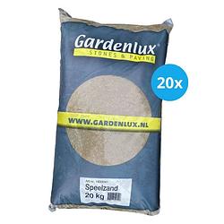 Foto van Gardenlux speelzand - zandbakzand - zand voor zandbak - gecertificeerd - voordeelverpakking 20 x 20 kg