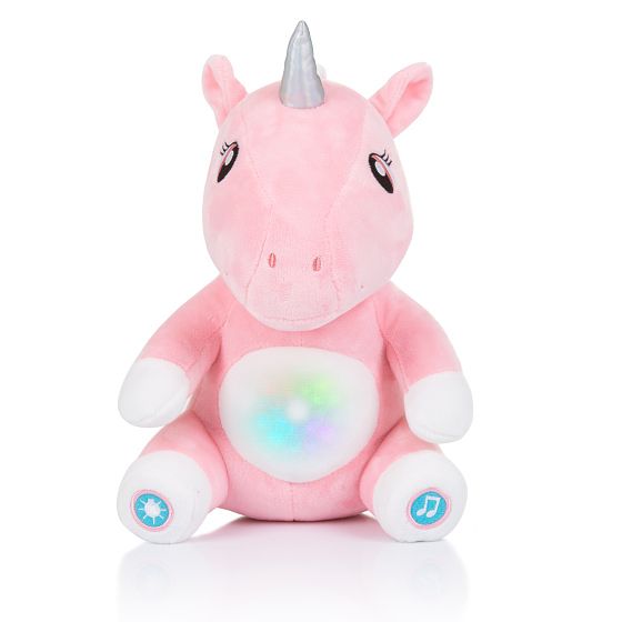 Foto van Chipolino pluche baby nachtlamp knuffel unicorn met muziek & licht