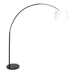 Foto van Steinhauer vloerlamp sparkled light 9828 zwart kap effen wit