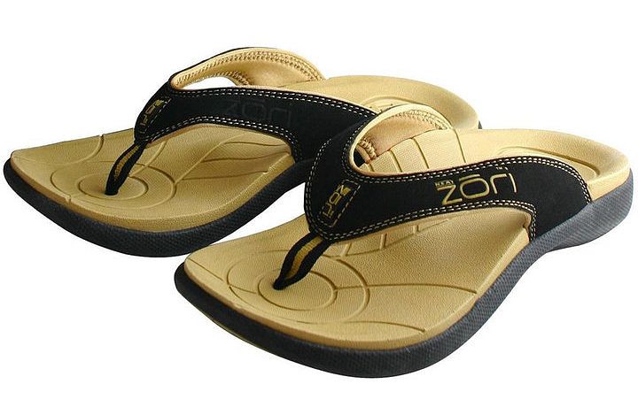 Foto van Zori teenslippers beige/zwart maat-12