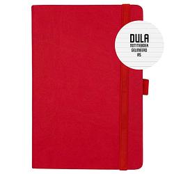Foto van Dula notitieboek a5 rood gelinieerd met harde kaft