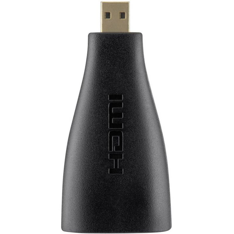 Foto van Belkin f3y043bt hdmi adapter [1x hdmi-stekker d micro - 1x hdmi-bus] zwart vergulde steekcontacten